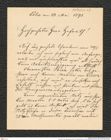 Nachlass Franz Steindachner, Brief von Wilhelm Mörth an Franz Steindachner (23.05.1891), Inv.Nr. 352.03, Seite 1